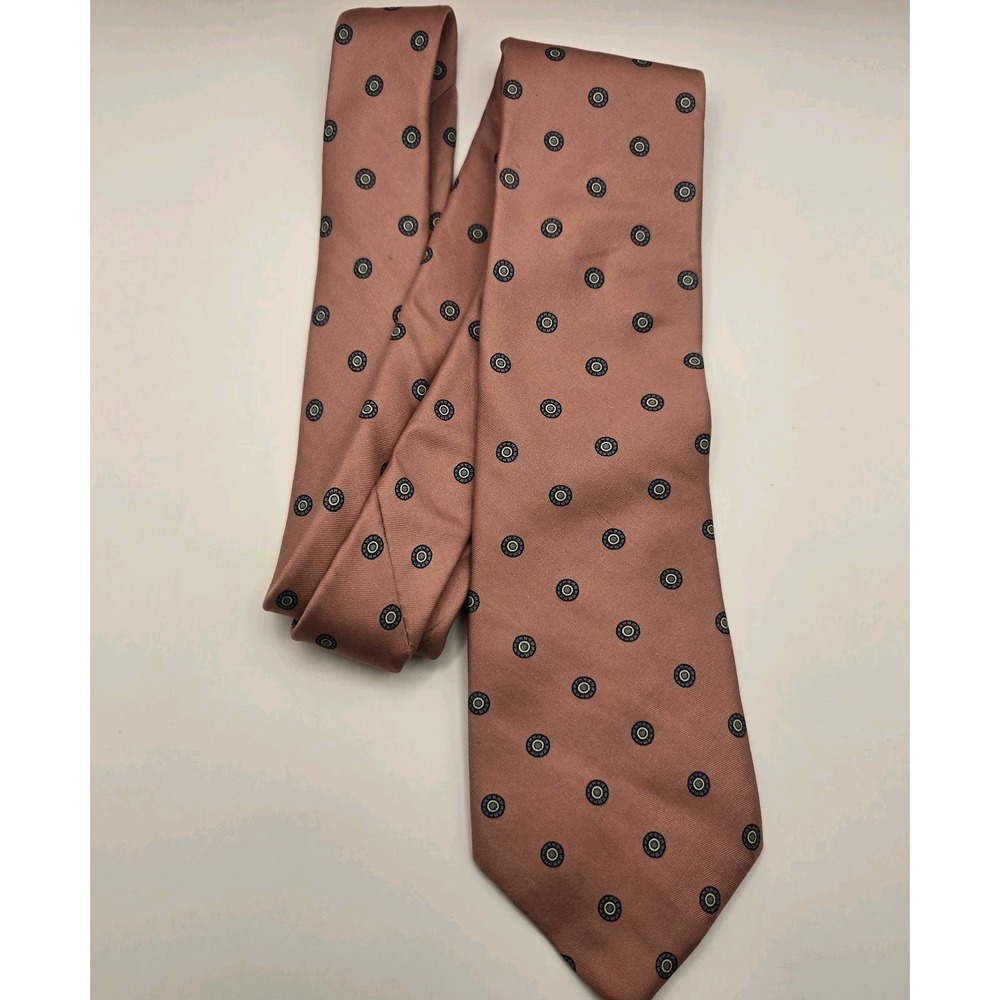 Vintage Don Loper Beverly Hills 100%‎ Silk Men's Neck Tie Made In USA Pink Blue